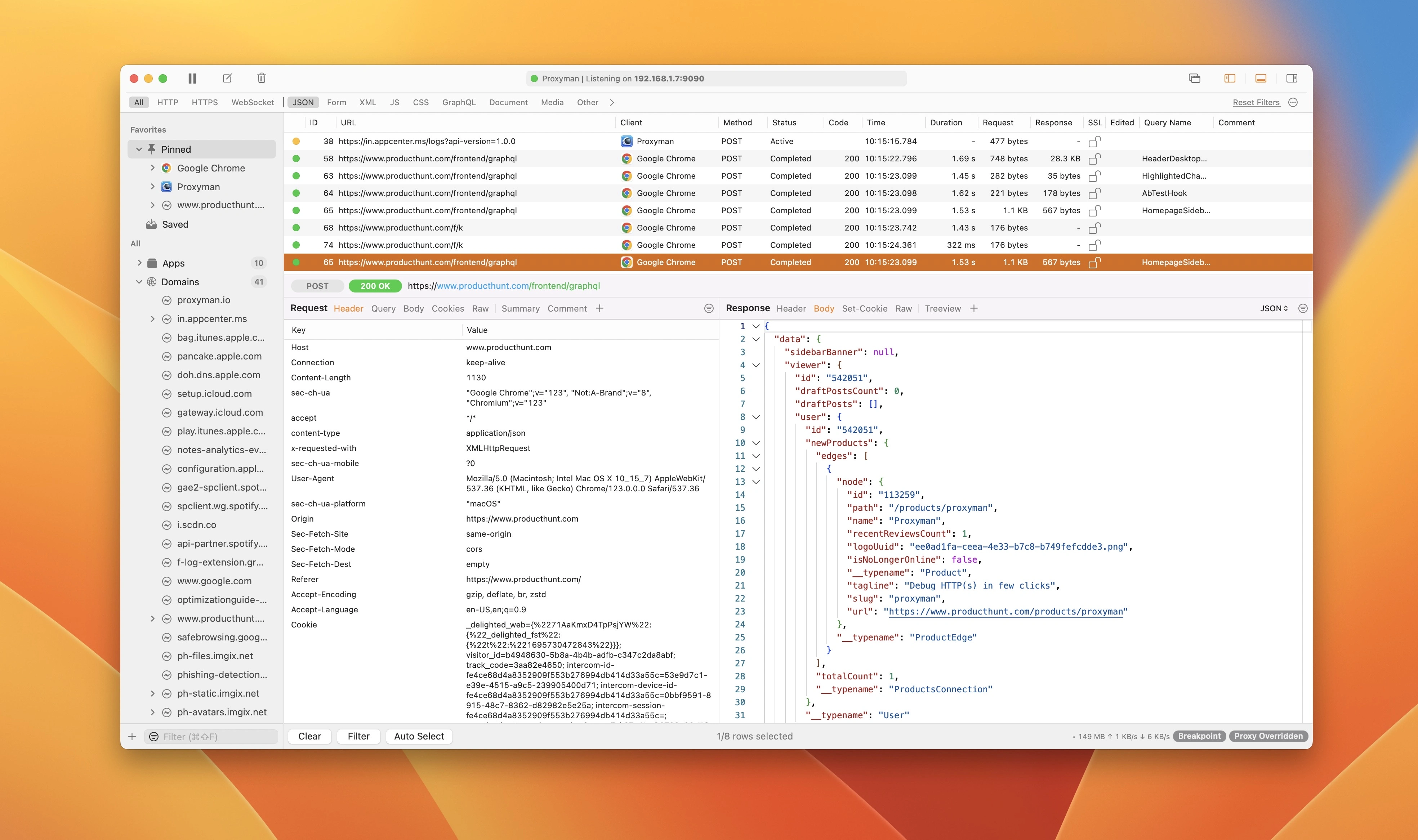 Comparison of Charles Proxy, Fiddler, Wireshark and Proxyman