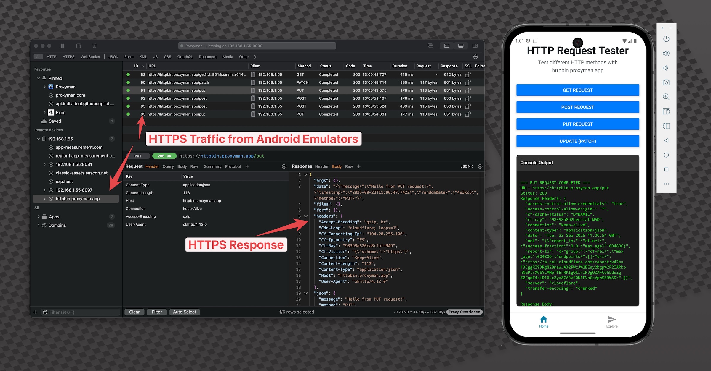 Start capturing the HTTPS traffic