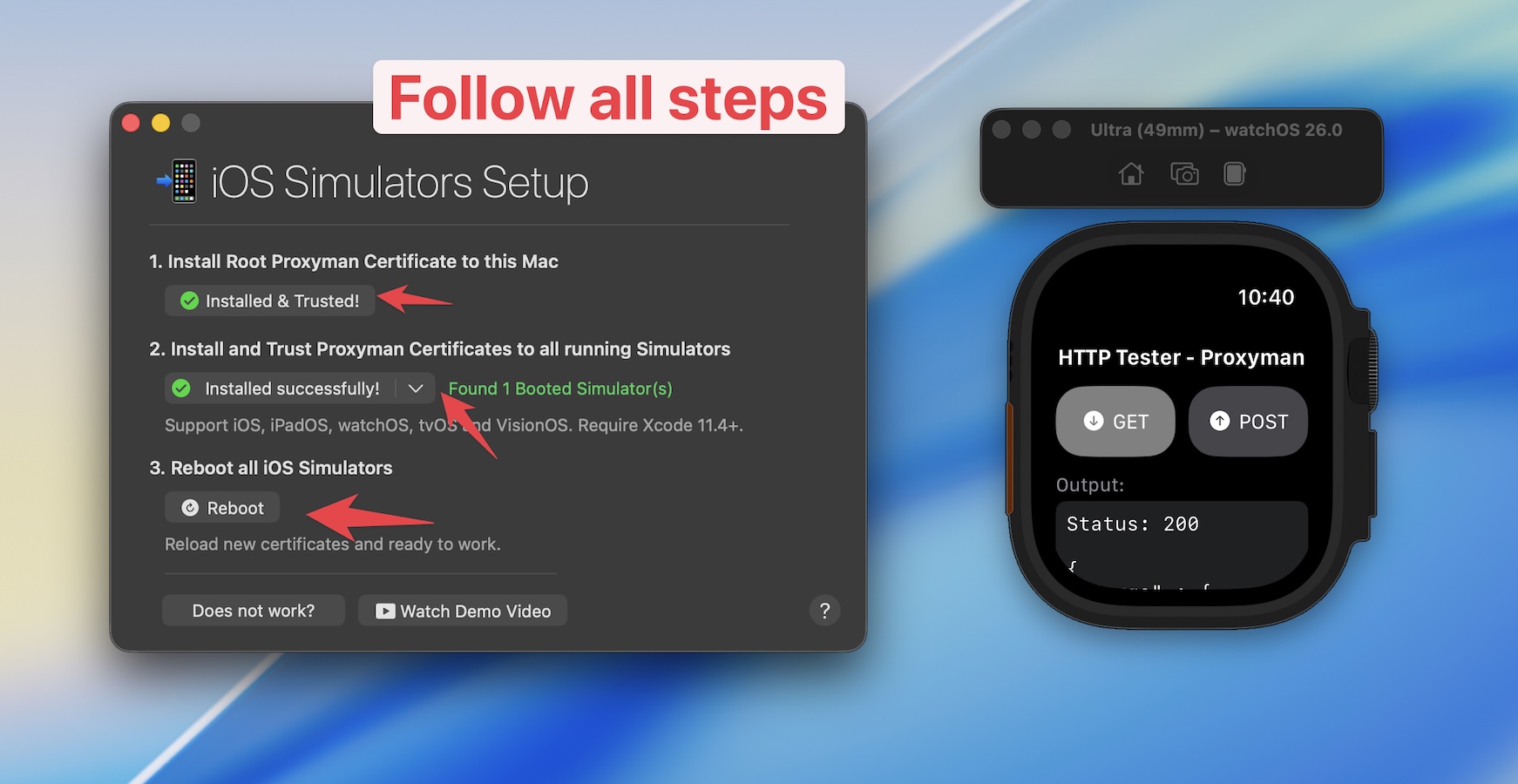 Install certificate to watch OS
