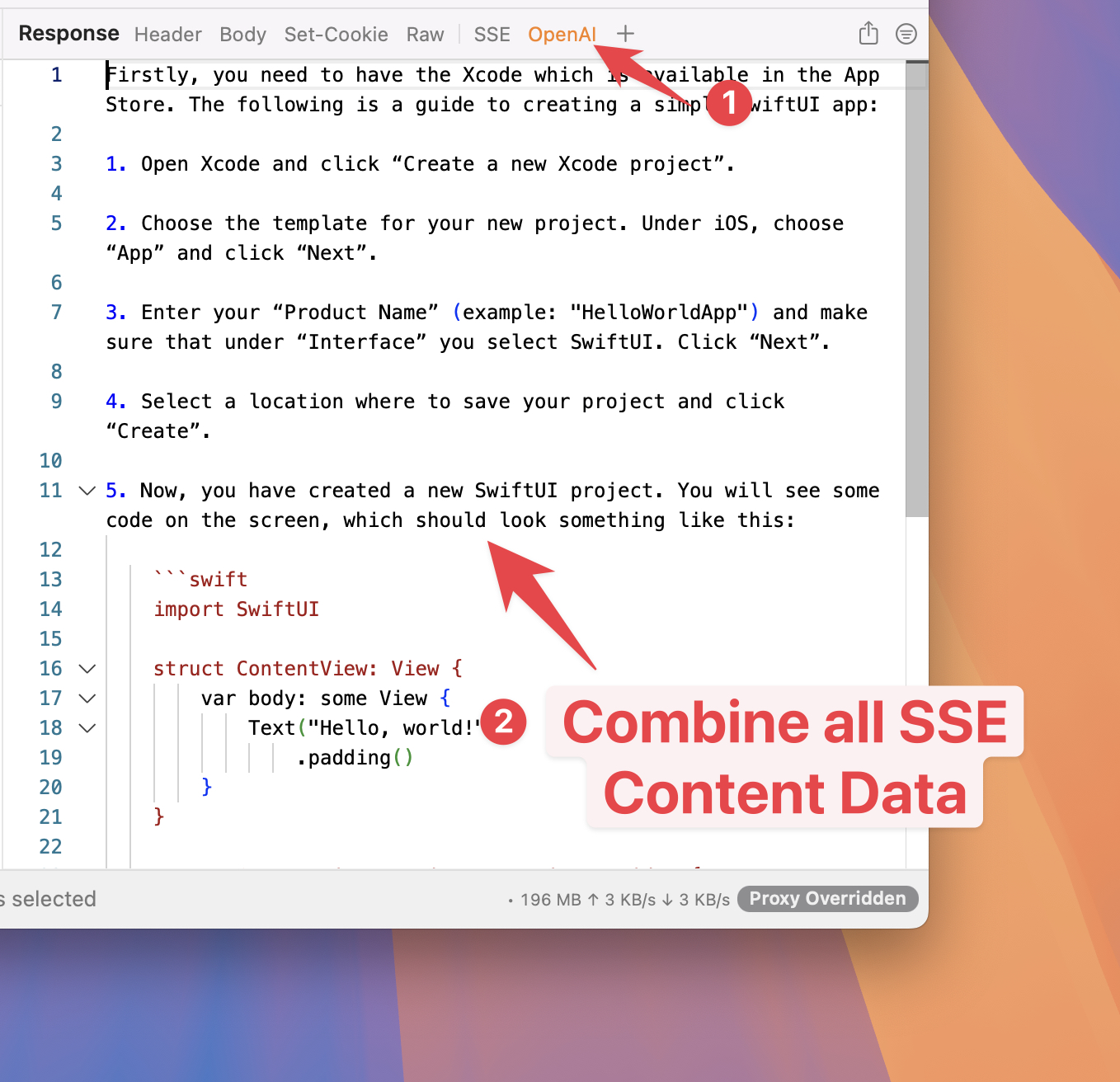 OpenAI Tab in Proxyman