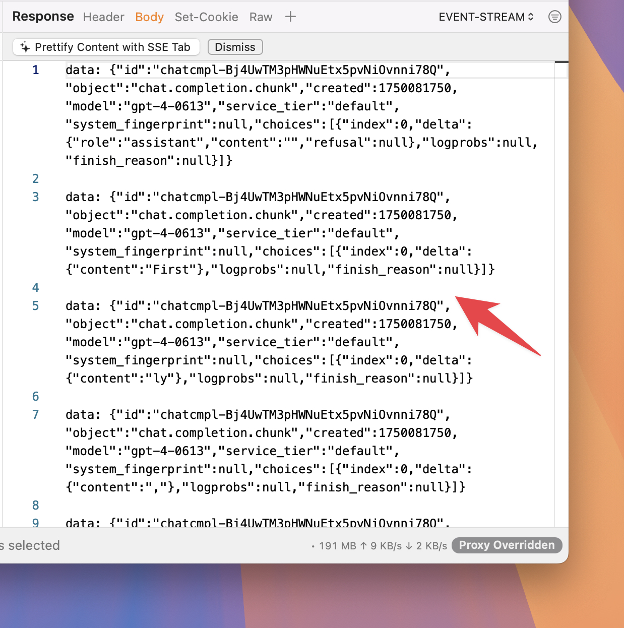 Server-Sent Events from OpenAPI with Proxyman