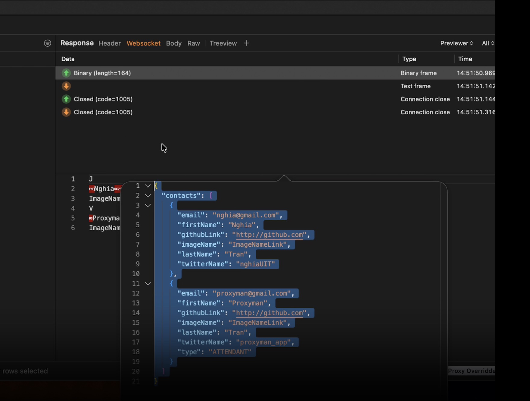 Protobuf decoded with Message Type