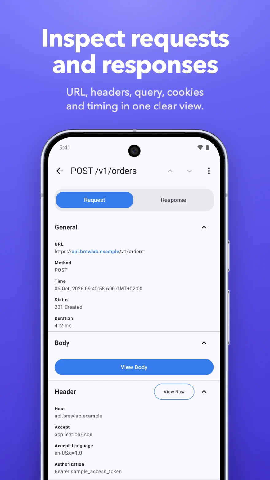 Proxyman for Android - リクエストとレスポンスを確認