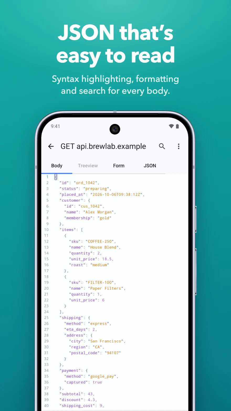 Proxyman for Android - 読みやすい JSON 表示